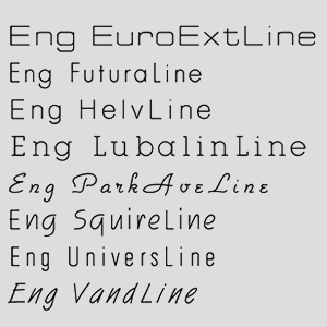 single line fonts